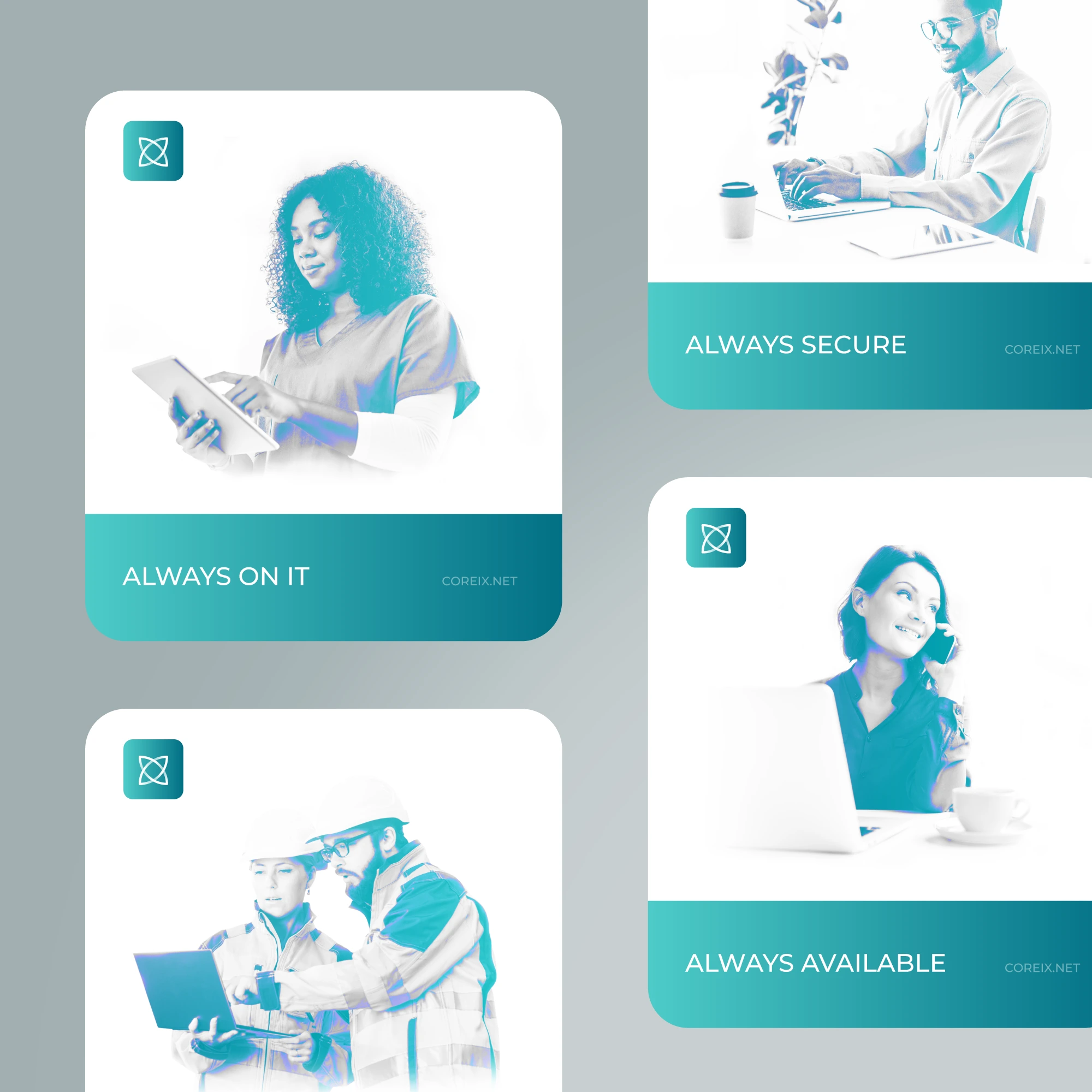 Graphic design imagery for a global SaaS business